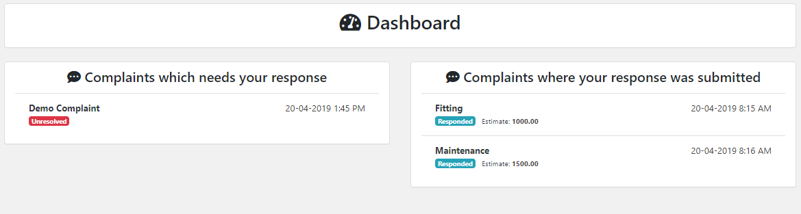 Supplier Dashboard